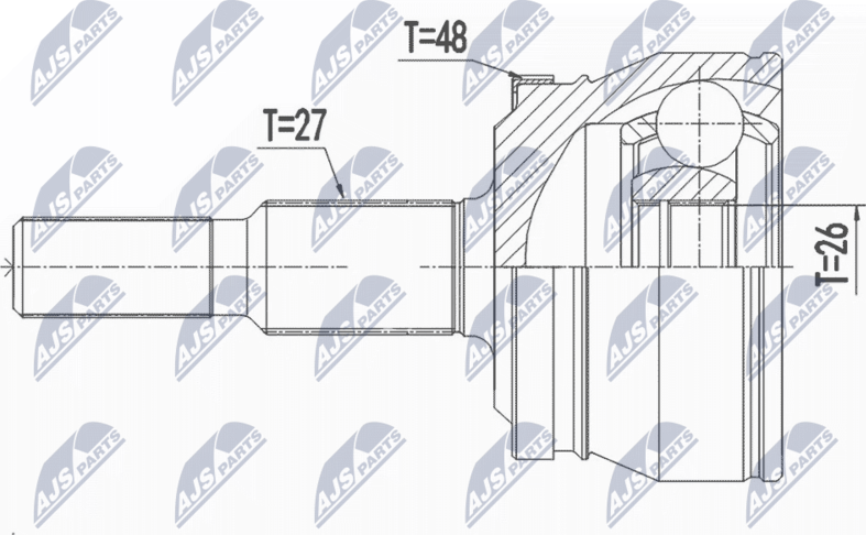 Шрус внутренний (граната) NTY. Артикул NPZ-CH-032