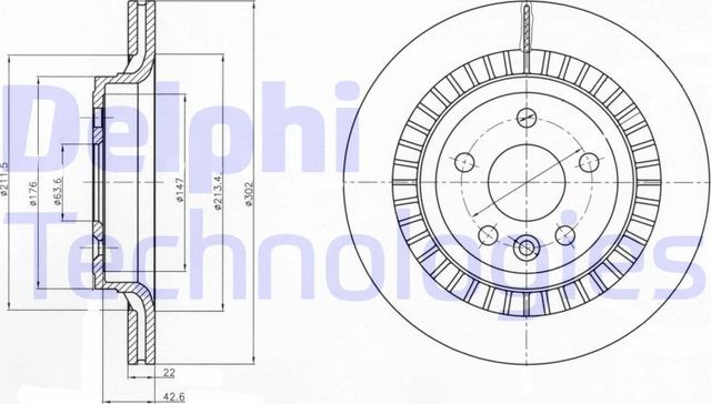 Тормозной диск Delphi. Артикул BG4270