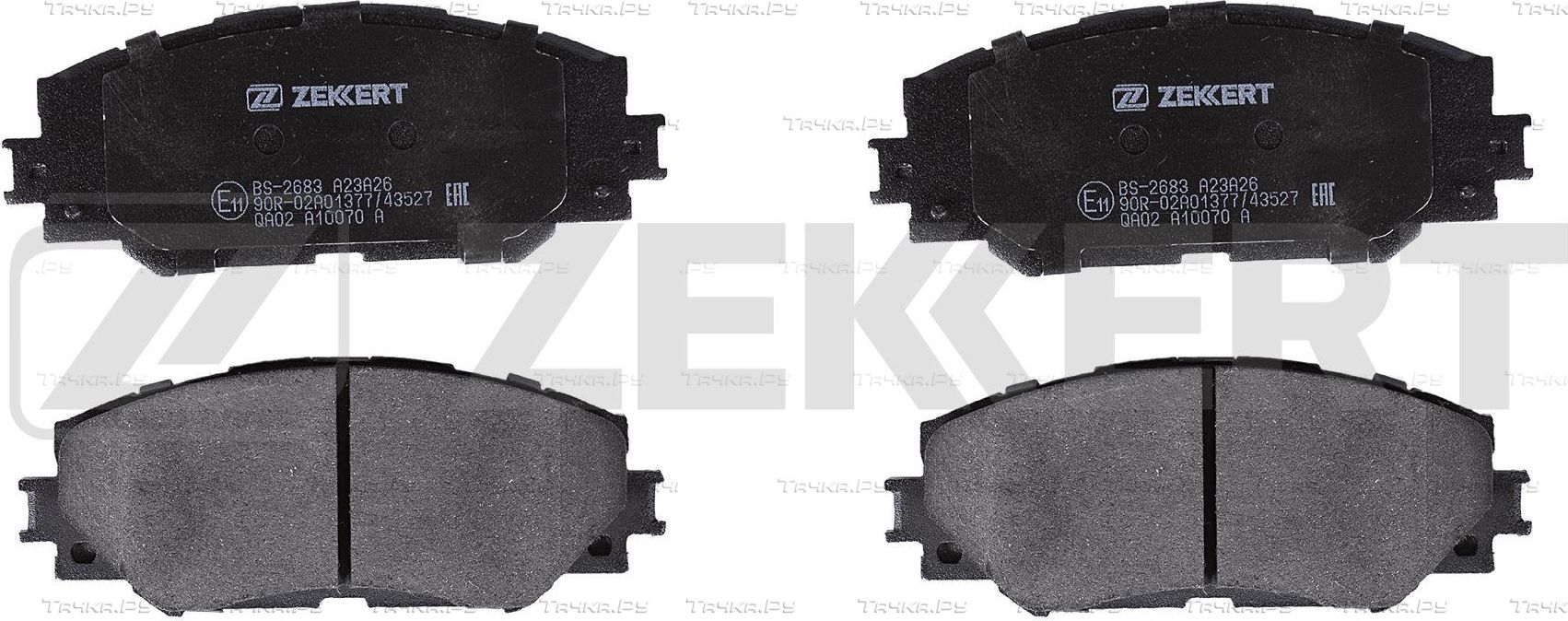 Тормозные колодки Zekkert передние для Toyota Premio II (T26) 2007-2026. Артикул BS-2683