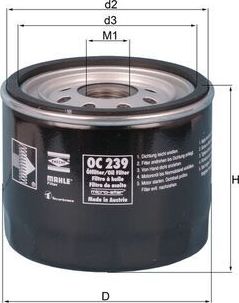 Масляный фильтр Mahle. Артикул OC 239