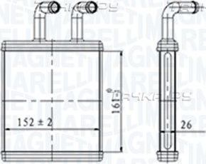 Радиатор отопителя (печки) Magneti Marelli. Артикул 350218454000