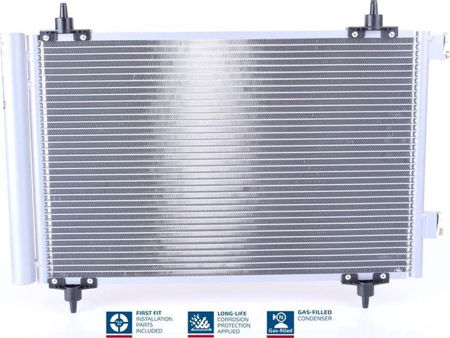 Радиатор кондиционера (конденсатор) Nissens (алюминий) для Citroen C4 II 2006-2011. Артикул 94758