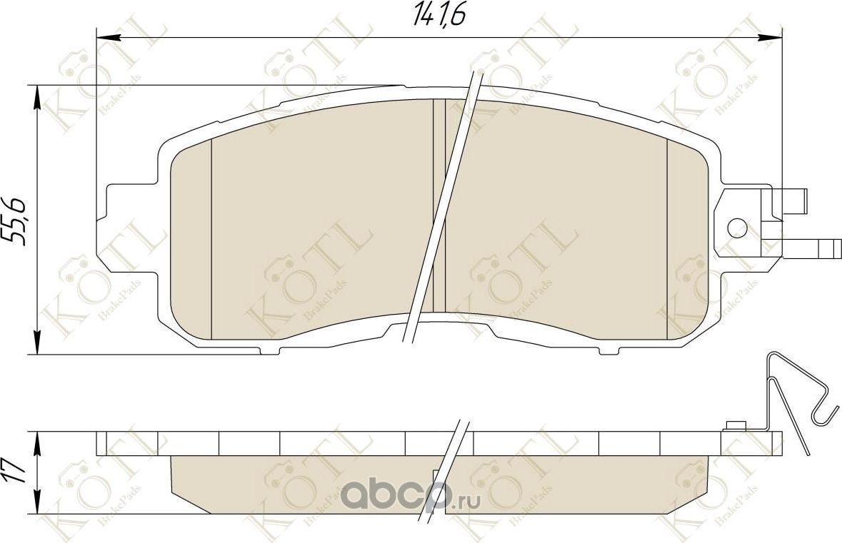 Колодки тормозные дисковые передние к-т NISSAN TEANA (Kotl) Kotl. Артикул 31kt