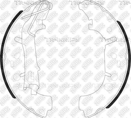 Тормозные колодки NiBK задние для Fiat Fiorino III 2007-2026. Артикул FN0624