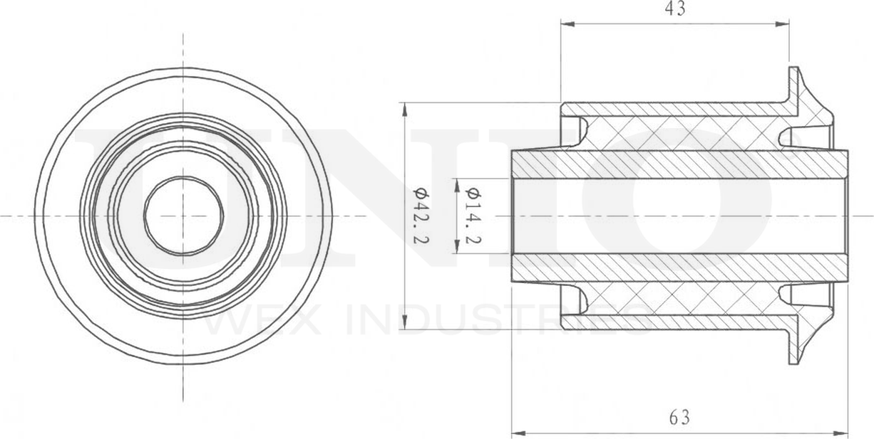 Сайлентблок рычага подвески (Unio). Артикул RMP-20139