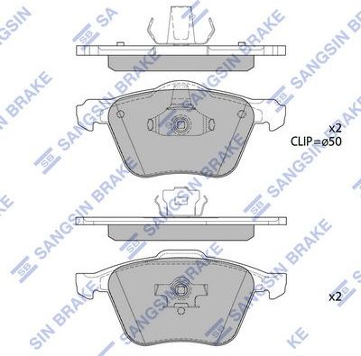 Тормозные колодки Sangsin Hi-Q. Артикул SP4363
