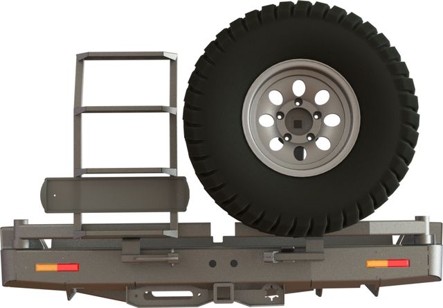 Бампер силовой STC передний для Nissan Patrol Y61 1997-2004 с защитной дугой, противотуманными фарами и балкой дальнего света. Артикул STC-NPY61-BF-C1-L1L4