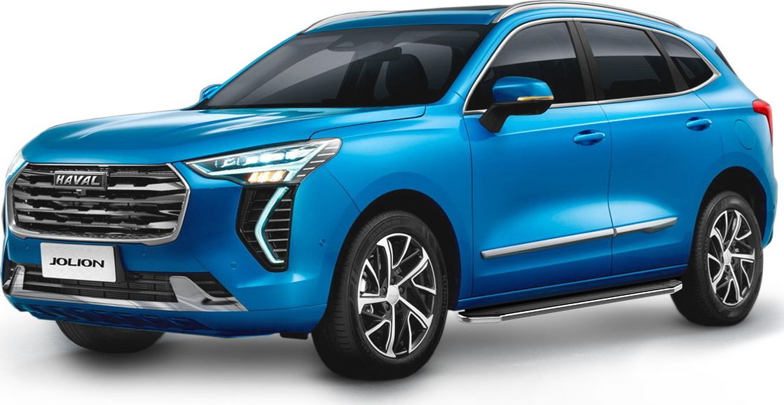 Пороги алюминиевые Rival Premium для Haval Jolion 2021-2026. Артикул A180ALP.9404.1