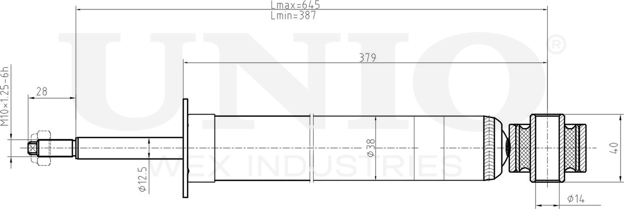 Амортизатор подвески (Unio). Артикул SAB-10484