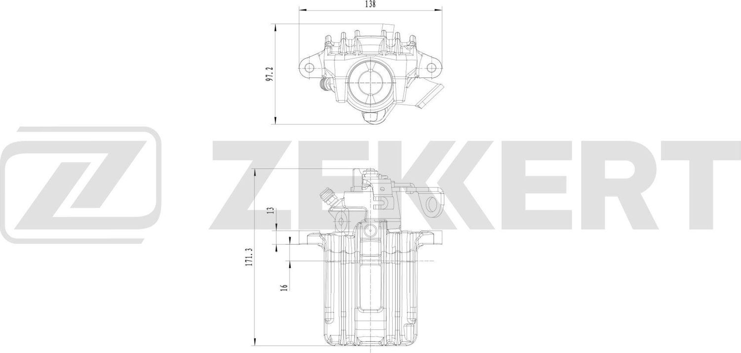 Тормозной суппорт Zekkert (алюминий). Артикул BS-8302