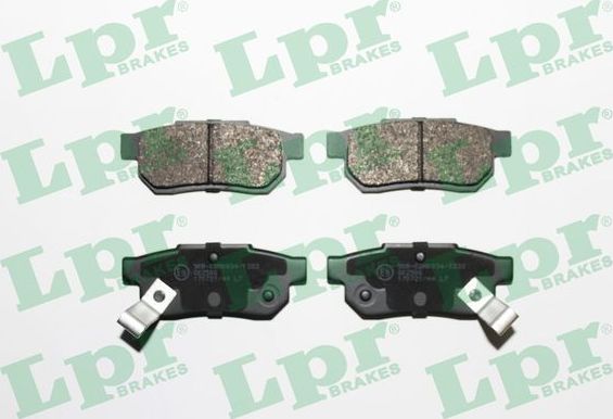Тормозные колодки LPR задние для Honda Concerto 1989-1995. Артикул 05P507