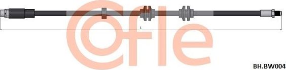 Тормозной шланг Cofle передний правый/левый для BMW Z4 II (E89) 2009-2016. Артикул 92.BH.BW004