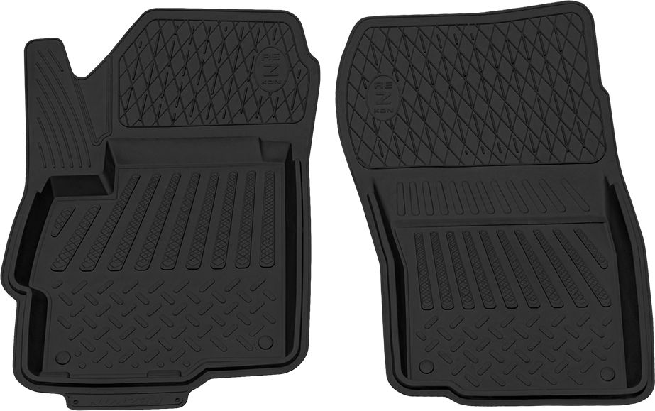 Коврики Rezkon резиновые передние для салона Mitsubishi Outlander III 2012-2026. Артикул 1524015100