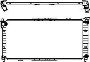 Радиатор охлаждения двигателя Sakura для Mazda 626 IV (GE) 1991-1997. Артикул 3301-1023