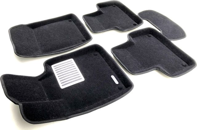 Коврики текстильные Euromat 3D Lux для салона Volvo XC60 II 2018-2026 ЧЕРНЫЕ. Артикул EM3D-005502