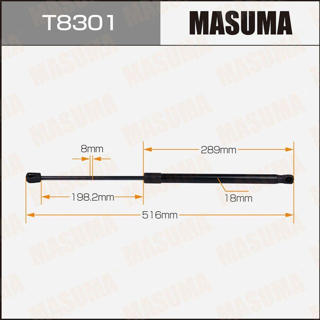 Амортизатор (упор) багажника Masuma. Артикул T8301