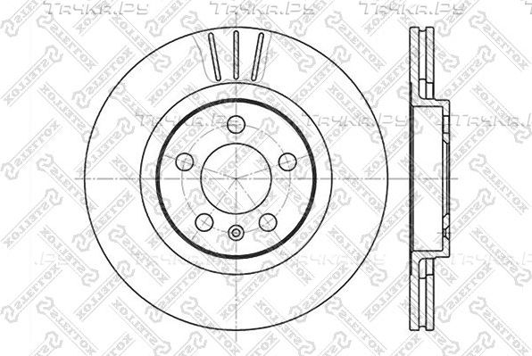 Тормозной диск Stellox передний для Audi A3 I (8L) 1996-2003. Артикул 6020-4759V-SX
