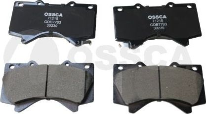 Тормозные колодки OSSCA для Lexus GX II 2010-2026. Артикул 71215