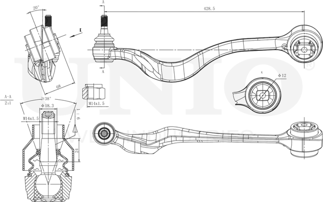 Рычаг подвески (Unio). Артикул SSP-40057
