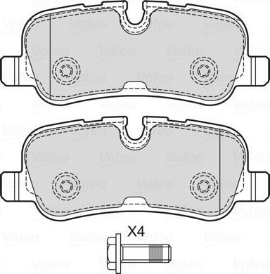 Тормозные колодки Valeo. Артикул 601726