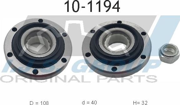 Ступичный подшипник (комплект) IJS Group Technology & Quality. Артикул 10-1194