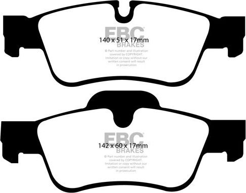 Тормозные колодки EBC Brakes. Артикул DP41593R