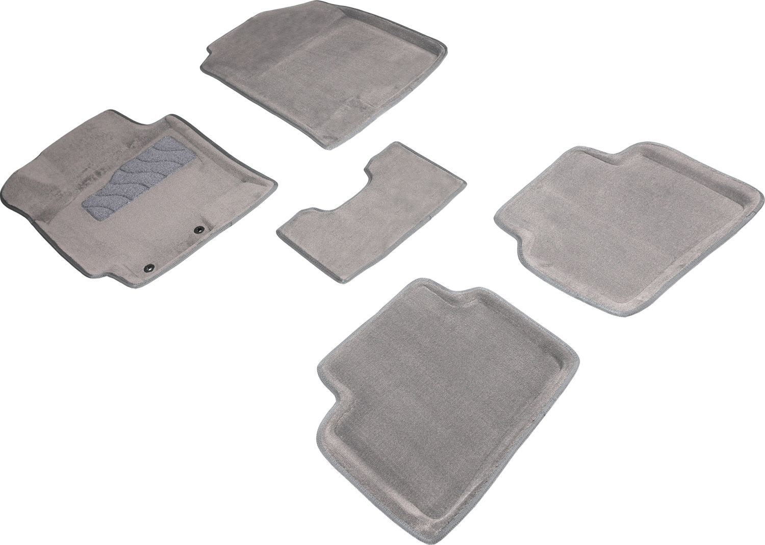 Коврики текстильные Seintex (LUX) на резиновой основе для салона Hyundai Solaris II 2017-2026 Серые. Артикул 89166