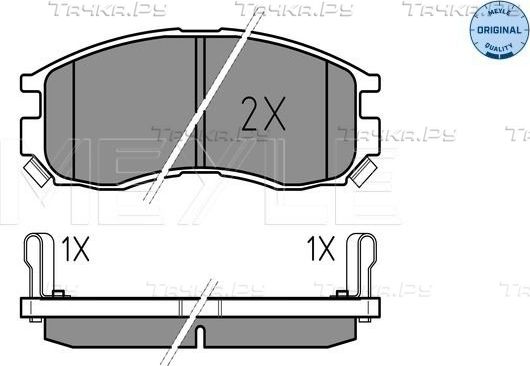 Тормозные колодки Meyle Original передние для Mitsubishi Space Runner I 1991-1999. Артикул 025 216 4716/W