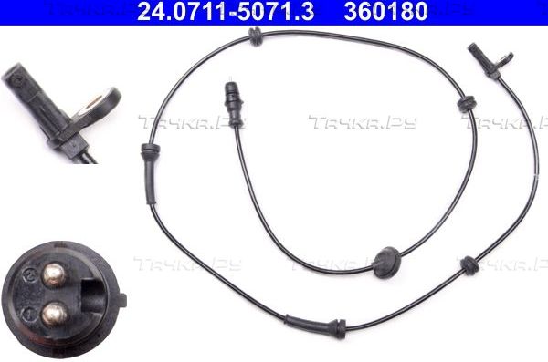 Датчик ABS ATE передний левый для Fiat Doblo I 2001-2015. Артикул 24.0711-5071.3