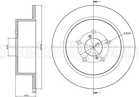 Тормозной диск Trusting задний для Subaru Legacy IV 2003-2009. Артикул DF1299