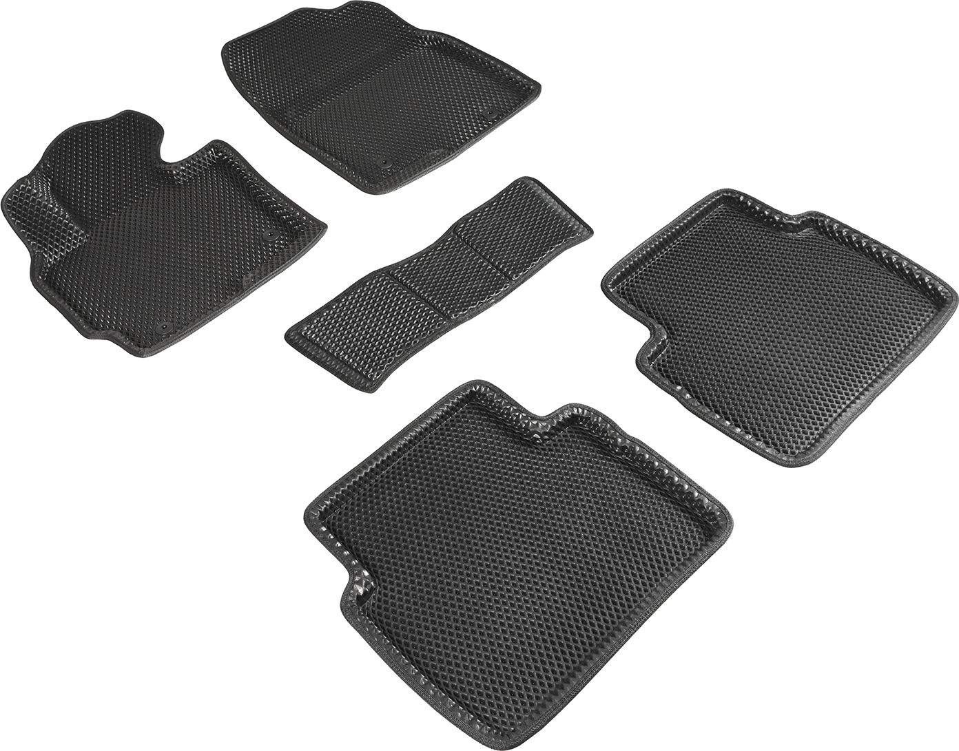 Коврики Seintex 3D EVA Ромб для салона Mazda CX-5 I 2012-2017 ЧЕРНЫЕ. Артикул 95312