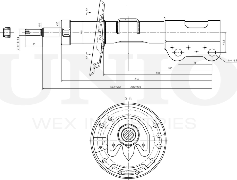 Амортизатор подвески (Unio). Артикул SAB-10267