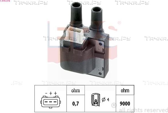 Катушка зажигания EPS Made in Italy - OE Equivalent для Renault Clio II 1998-2005. Артикул 1.970.378