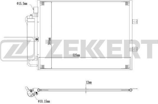 Радиатор кондиционера (конденсатор) Zekkert. Артикул MK-3191