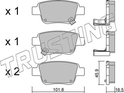 Тормозные колодки Trusting. Артикул 467.0