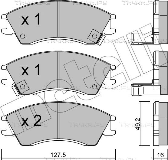 Тормозные колодки Metelli. Артикул 22-0160-0