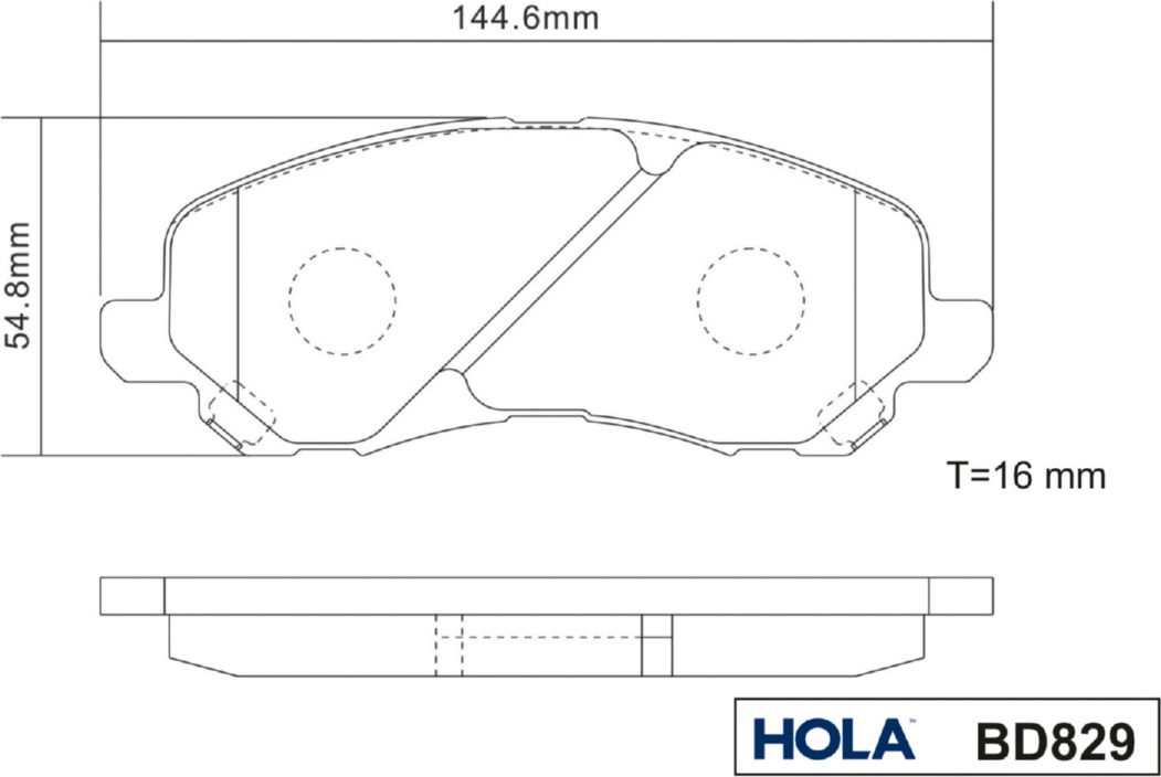 Тормозные колодки HOLA. Артикул BD829