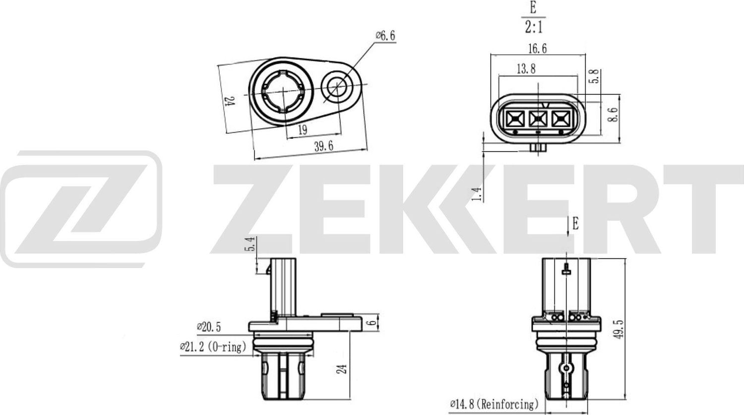 Датчик положения распредвала Zekkert. Артикул SE-5022