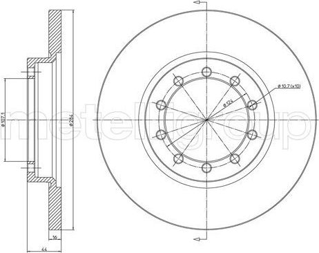 Тормозной диск Trusting для Ford Transit VII 2006-2014. Артикул DF1509