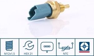 Датчик температуры охлаждающей жидкости Nissens (полимерный материал). Артикул 207033