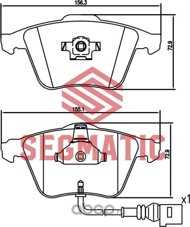 SGBP2626 Колодка торм диск пер Volvo S60 2.4 2000-2010 Volvo Xc90 2.5 2002-2006, (Segmatic) Segmatic. Артикул SGBP2626