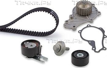 Помпа (водяной насос) с комплектом ремня ГРМ Gates PowerGrip® для Citroen C3 I 2002-2011. Артикул KP15587XS