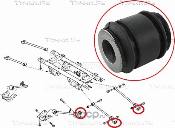 Сайлентблок задней цапфы RENAULT DUSTER 10- (SAT). Артикул ST8200839121