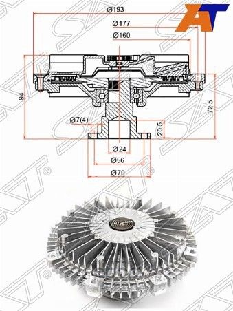 Вискомуфта MITSUBISHI L200 05-PAJEROMONTERO SPOR (SAT). Артикул ST1320A032
