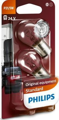 P21/5W 24V-21/5W (BАY15d) (блистер 2шт.) Philips. Артикул 13499B2