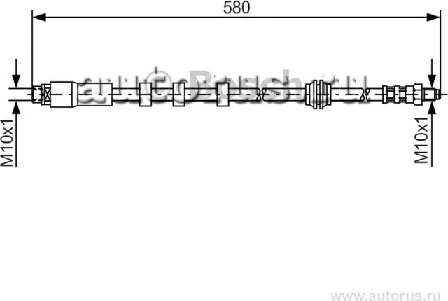Шланг тормозной BMW E60 580мм перед. (Bosch). Артикул 1987476093