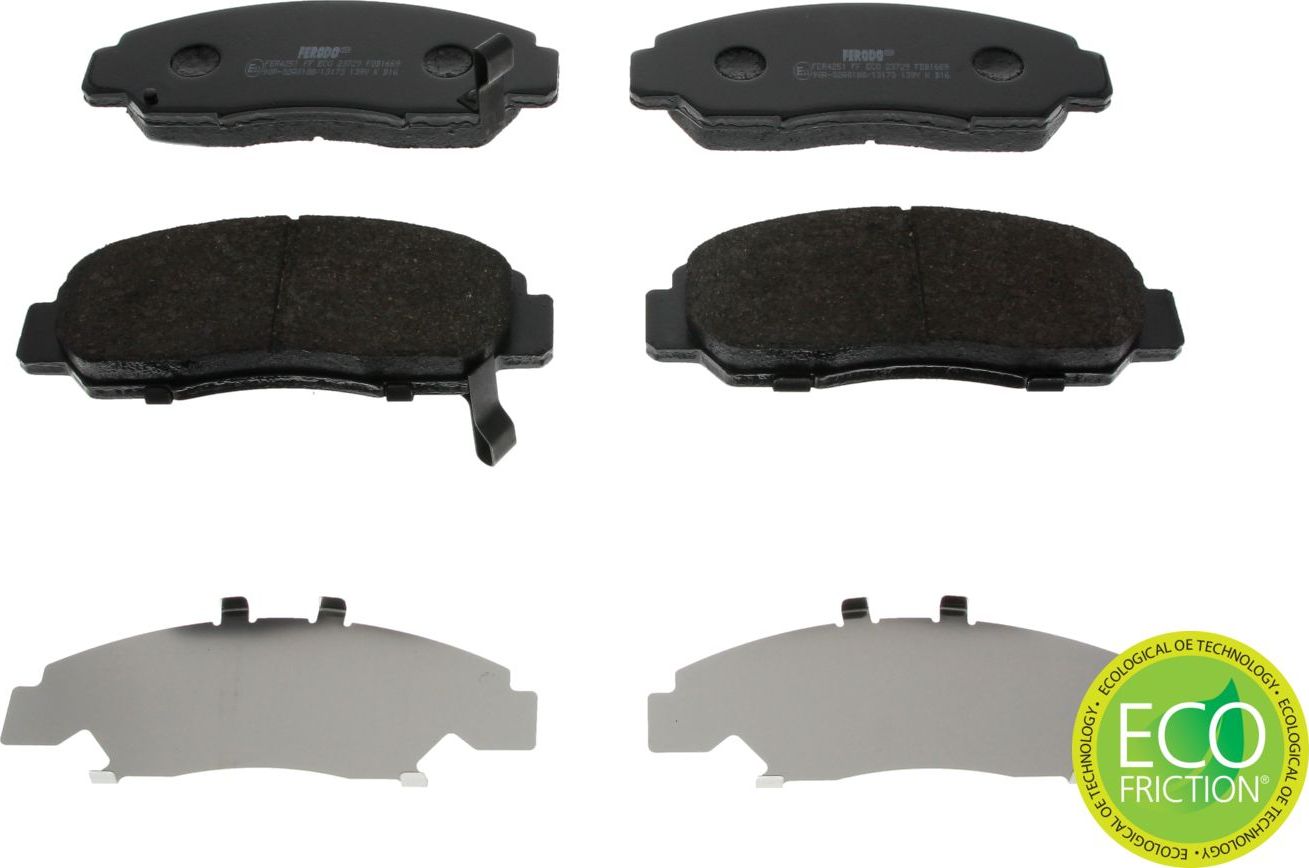 Тормозные колодки Ferodo Premier Eco Friction. Артикул FDB1669
