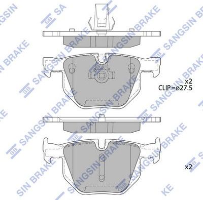 Тормозные колодки Sangsin Hi-Q. Артикул SP2157
