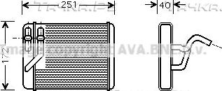 Радиатор отопителя (печки) AVA. Артикул HY6120