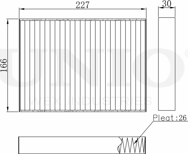 Фильтр салона (Unio). Артикул FLT-40046C